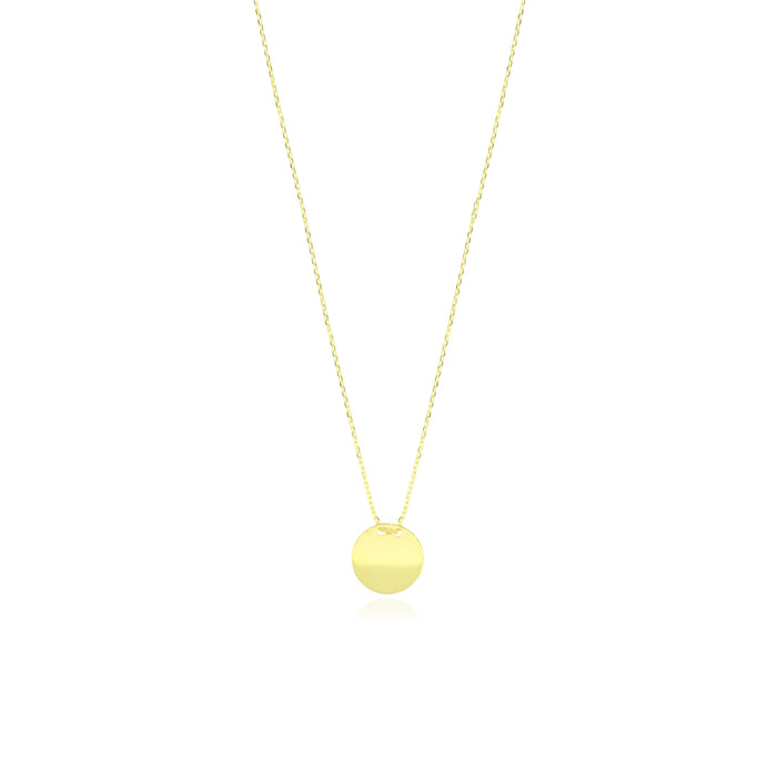 Collar de cadena de oro amarillo con medallón