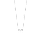 White gold infinity chain necklace