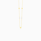 Gold Bead And Pearl Necklace