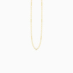 14K Yellow Gold Alternating Link Chain Necklace