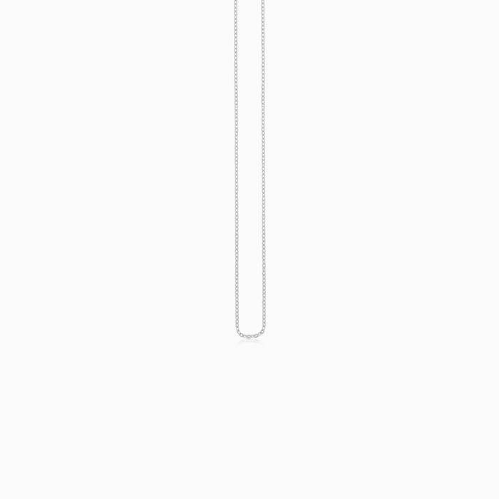 14K White Gold Brillo Chain Necklace – 2.45 mm