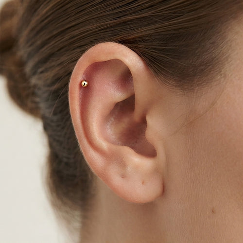Piercing s Kuličkou ze 14karátového Žlutého Zlata