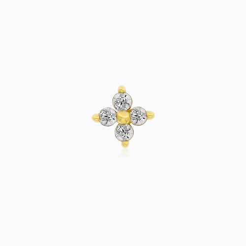 Yellow Gold Blossom Ear Piercing
