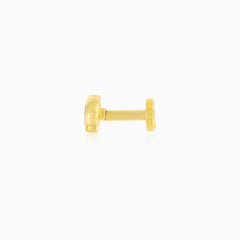 Yellow Gold Piercing with Marquise Cubic Zirconia