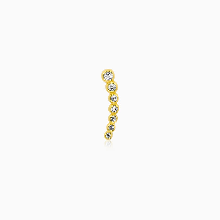 Piercing Ze Žlutého Zlata S Odstupňovanými Zirkony