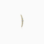 Yellow Gold Graduated Zirconia Ear Piercing