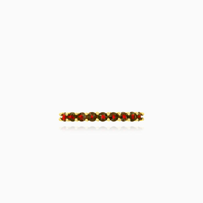 Gelbgoldring mit Granaten