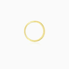 Yellow gold ring with eternity garnets in channel set