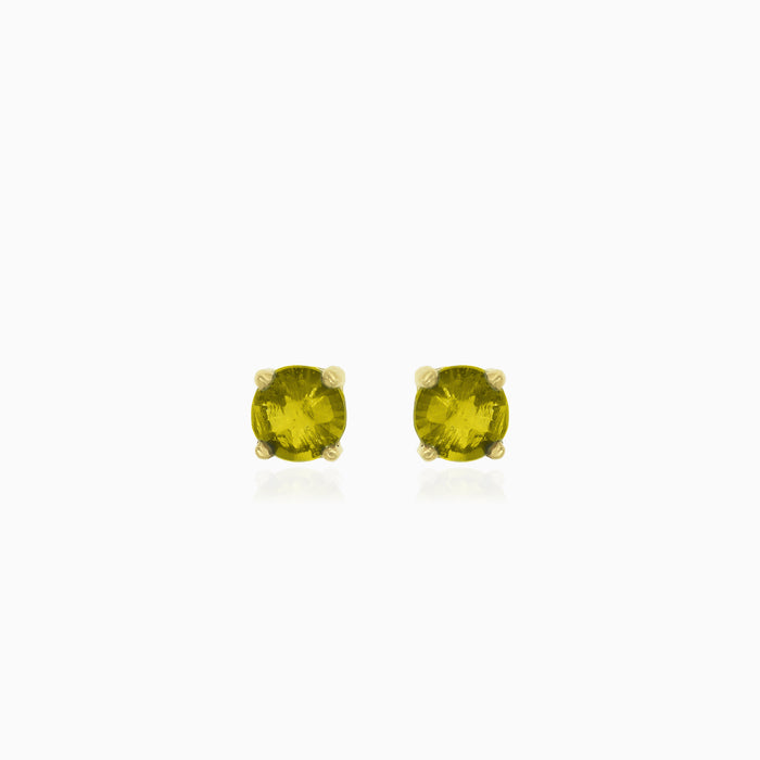 Elegante Moldavit-Ohrstecker