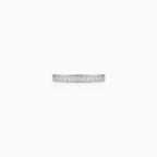Sterling Silver Pinpoint Set Cubic Zirconia Ring