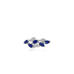 Marquise sapphire sparkle ring