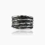 Silver ring with minimalistic design