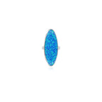 Long blue opal ring