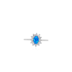 Royal blue opal ring