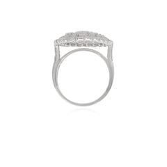 Sterling silver ring with cubic zirconia