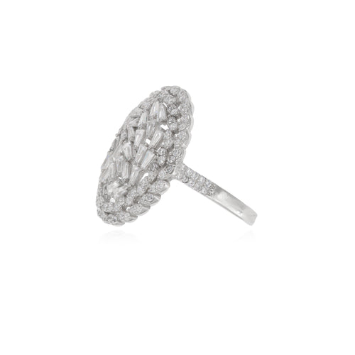 Sterling silver ring with cubic zirconia