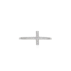 Sterling silver ring with cross design