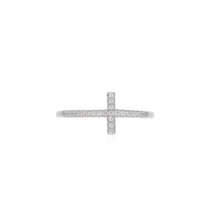 Ring aus Sterlingsilber mit Kreuz-Design