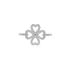 Sterling silver ring with clover design