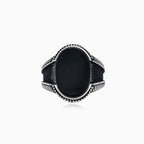 Oval onyx artisan men ring