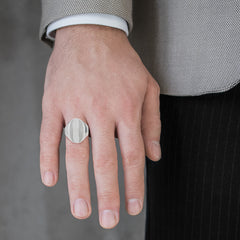 Sterling silver classic men ring