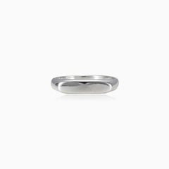 Simple silver men ring