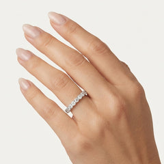 Sterling Silver Shared Prong Eternity Ring