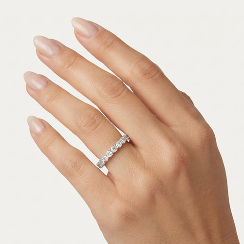 Sterling Silver Shared Prong Eternity Ring
