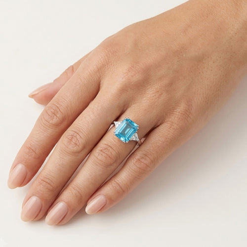 Sterling Silver Blue Topaz Ring