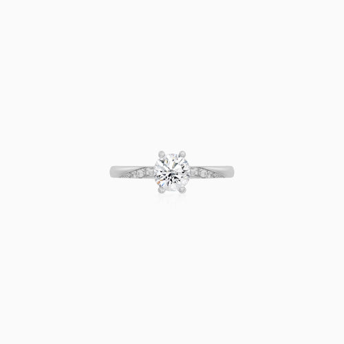 Sterling Silver Luminous Pavé Ring