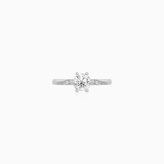 Sterling Silver Luminous Pavé Ring