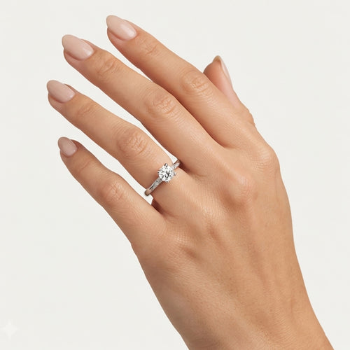 Sterling Silver Luminous Pavé Ring