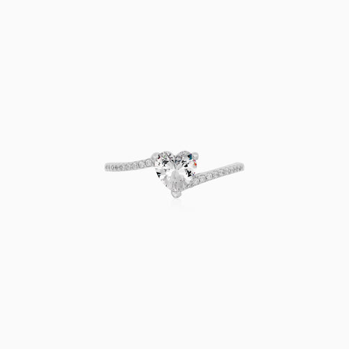 Sterling Silver Luminous Heart Ring
