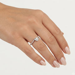 Sterling Silver Luminous Heart Ring