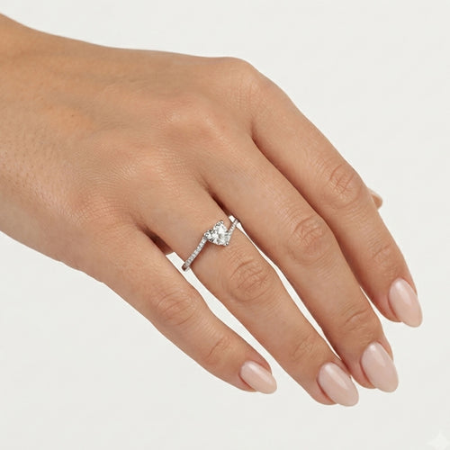Sterling Silver Luminous Heart Ring