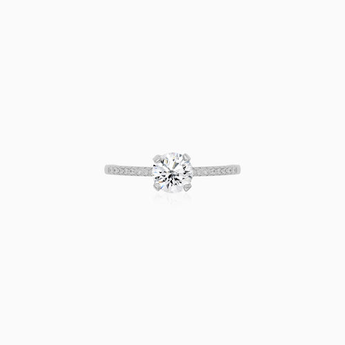 Sterling Silver Luminous Pavé Ring