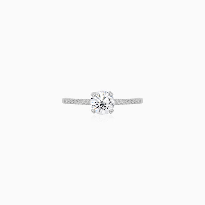 Sterling Silver Luminous Pavé Ring