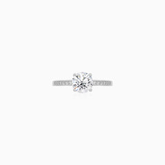 Sterling Silver Radiant Pavé Ring