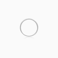 Sterling Silver Pavé Half Eternity Ring