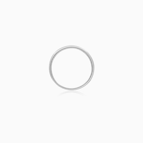 Sterling Silver Pavé Half Eternity Ring