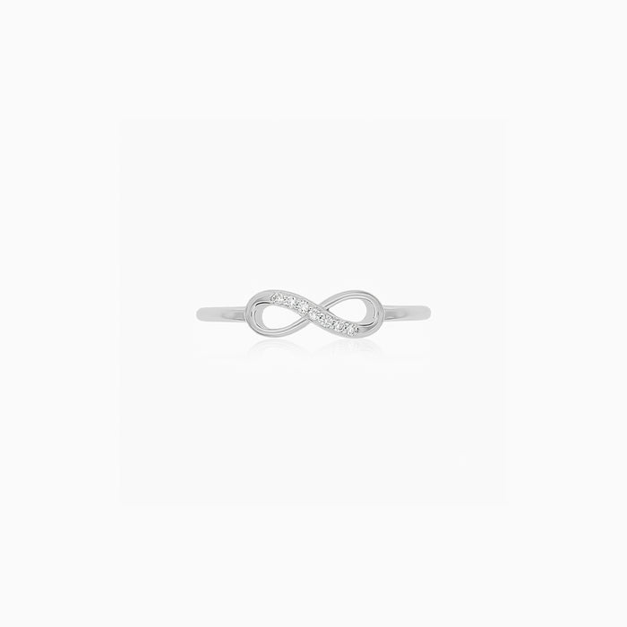 Sterling Silver Infinity Pavé Ring