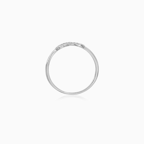 Sterling Silver Infinity Pavé Ring
