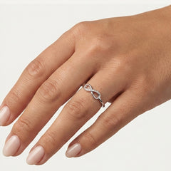 Sterling Silver Infinity Pavé Ring