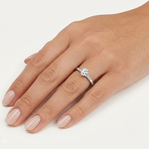 Sterling Silver Radiant Pavé Ring