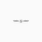 Sterling Silver Solitaire Luster Ring
