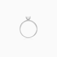 Sterling Silver Oval Solitaire Ring