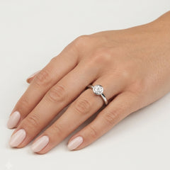 Sterling Silver Bezel-Set Solitaire Ring