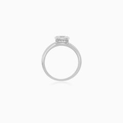 Sterling Silver Bezel-Set Solitaire Ring