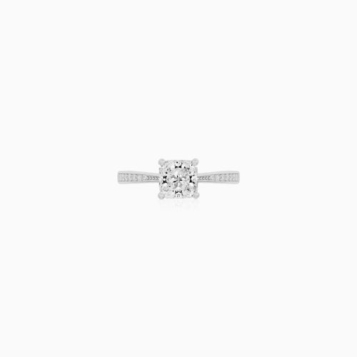 Luminous Sterling Silver Cubic Zirconia Ring