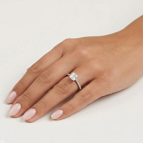Luminous Sterling Silver Cubic Zirconia Ring